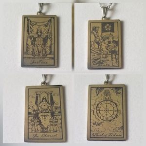 Tarot card stainless steel necklaces